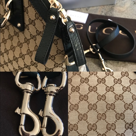 🔥SOLD🔥 GUCCI Guccissima GG leather trim Satchel - Picture 4 of 8